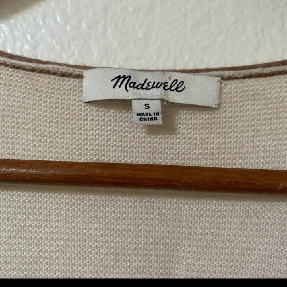 Madewell Kimball Colorblock Sweater Women's Size Small, Cream/Tan, GUC - Picture 5 of 15